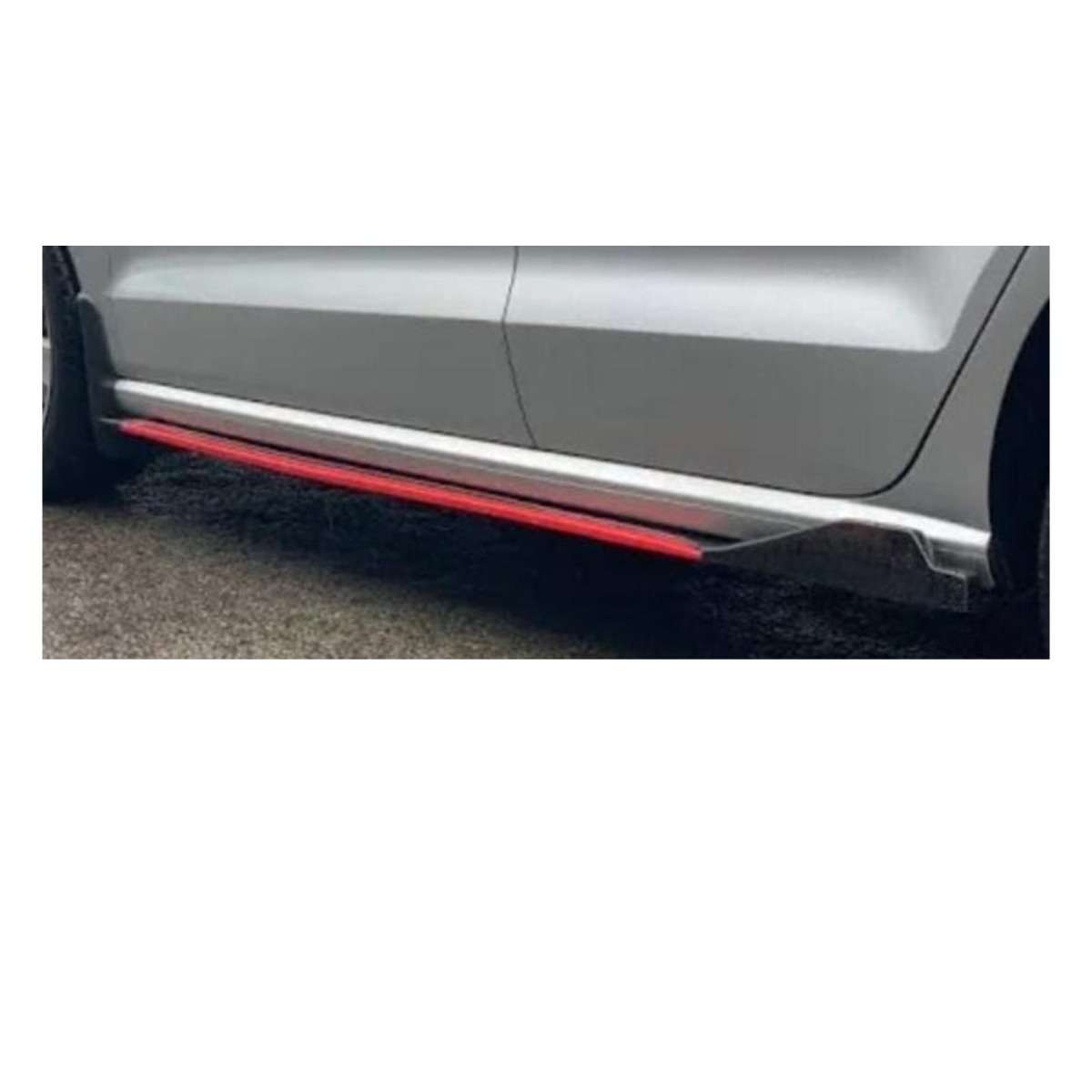 Universal  Side Skirts Red Trim (pair)