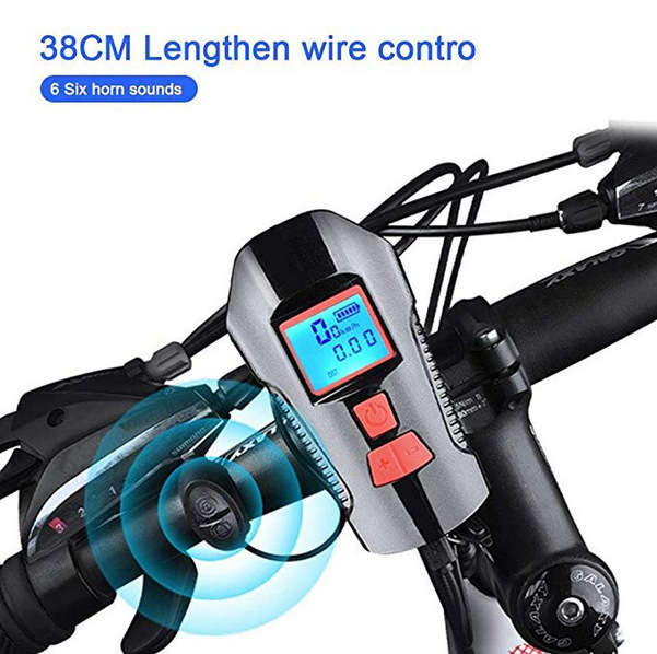 Waterproof Rechargeable Bicycle Led  light with speedometer