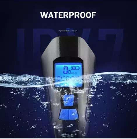 Waterproof Rechargeable Bicycle Led  light with speedometer