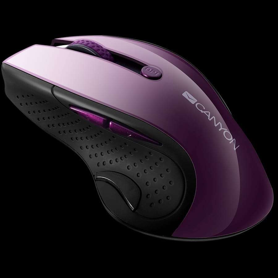 CANYON MW-01, 2.4GHz wireless mouse with 6 buttons, optical tracking - blue LED, DPI 1000/1200/16...
