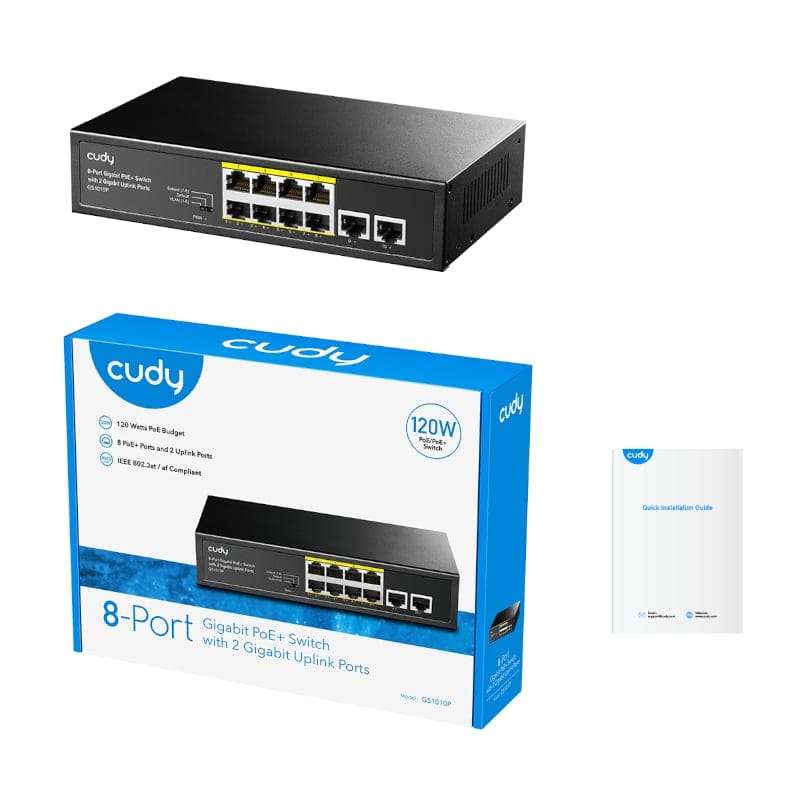 Cudy 8-Port Gigabit PoE+ Unmanaged Switch