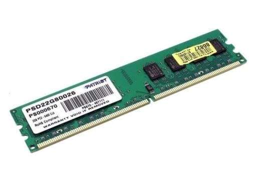 2GB Patriot, DDR2-800Mhz, PC2-6400 CL6, Desktop Memory Module