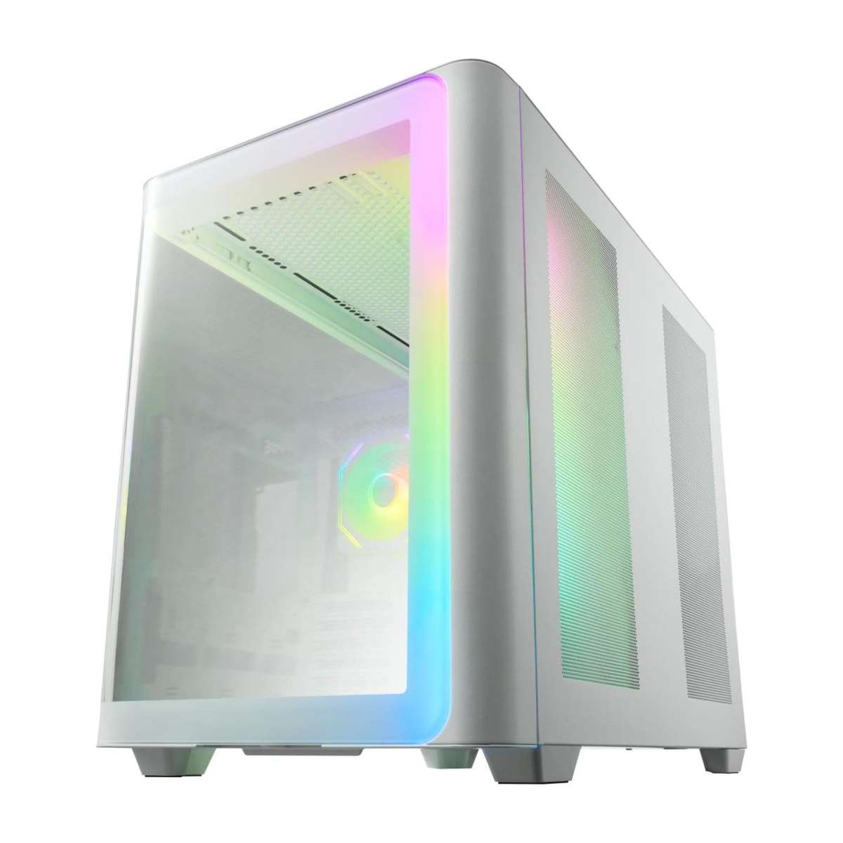 FSP M580 ARGB ATX Mid Tower Gaming Chassis - White