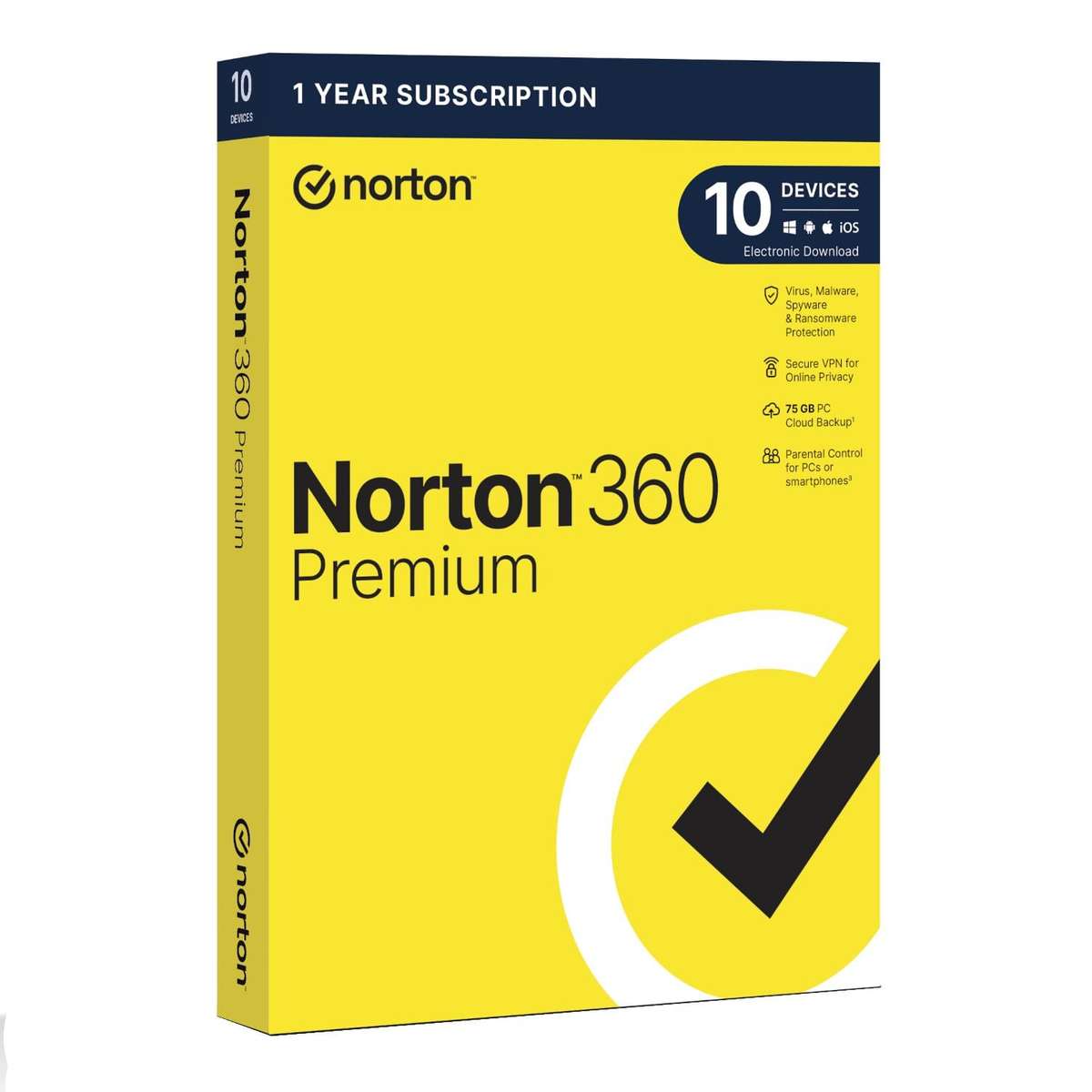 Norton 360 Premium 75GB &#x2013; 10 Devices (Physical Package)