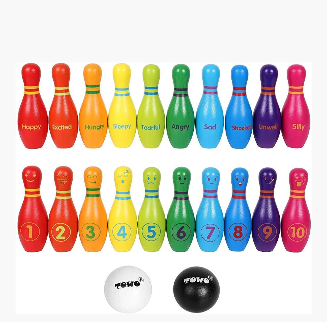 Wooden Skittle Bowling Set