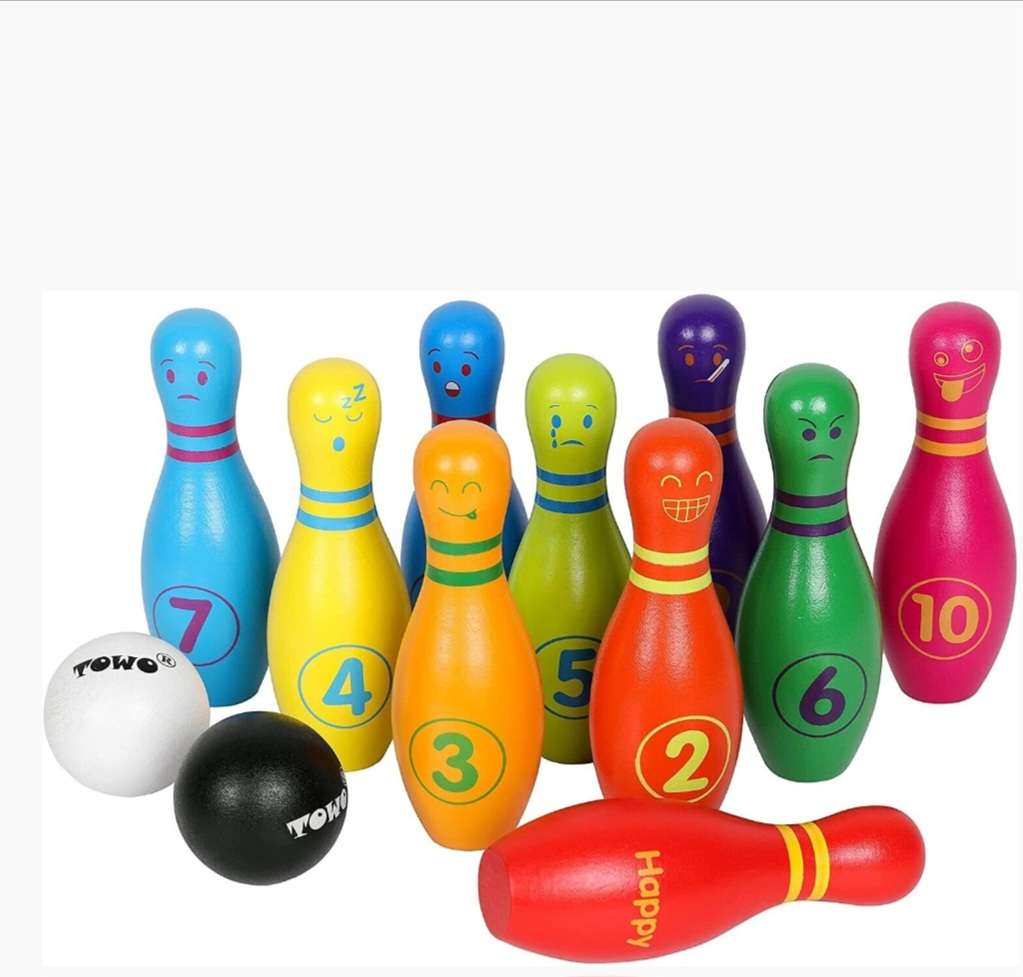 Wooden Skittle Bowling Set