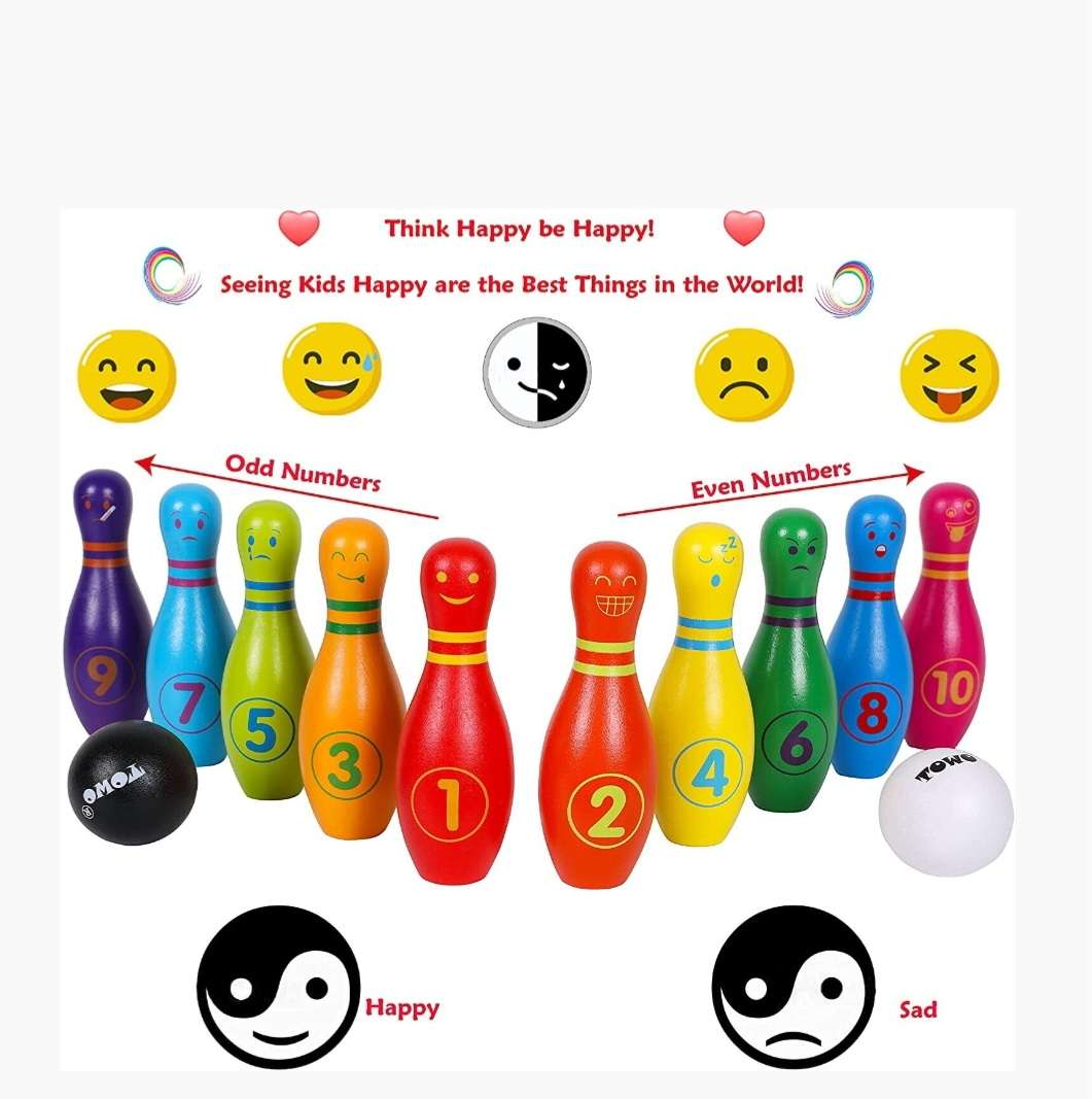 Wooden Skittle Bowling Set