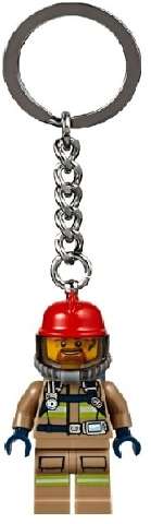 Lego Minifigs Keychain - City Firefighter (New)