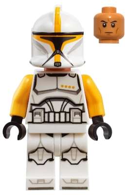 Minifigures NEW - Clone Trooper Commander (Bright Light Orange Markings) - Original Lego