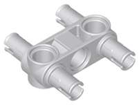 Light Bluish Gray Technic, Pin Connector Perpendicular 3L with 4 Pins