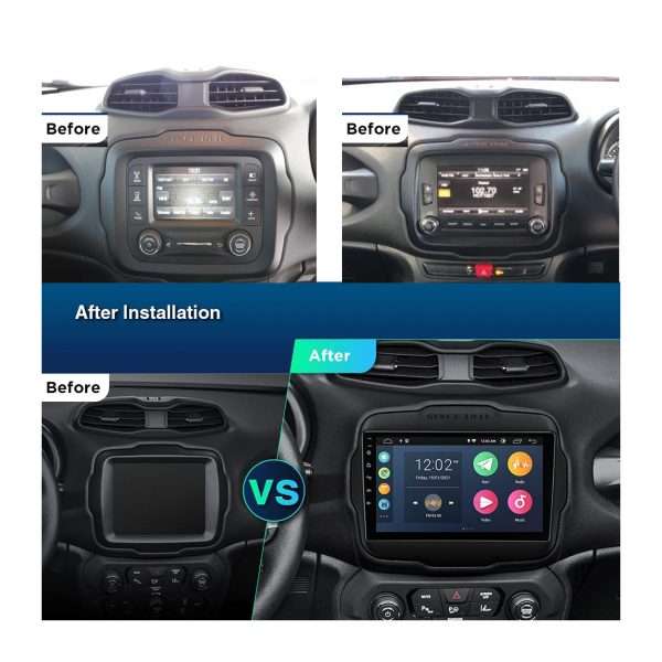 Jeep Renegade 2015  2020 Android GPS Navigation Bluetooth Radio Unit with Carplay