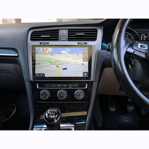 VW Golf 7 GTI R Android Touch Screen GPS Navigation Bluetooth Radio Unit  Silver Frame