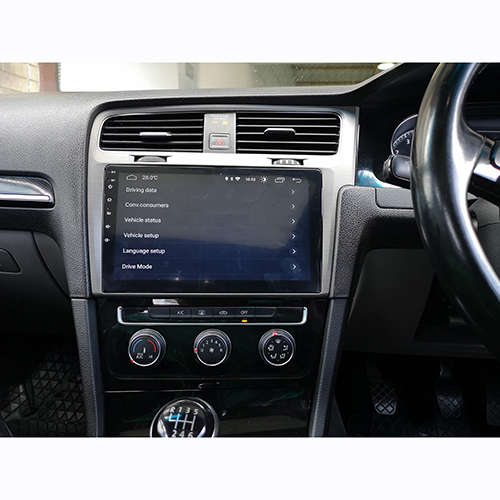VW Golf 7 GTI R Android Touch Screen GPS Navigation Bluetooth Radio Unit  Silver Frame