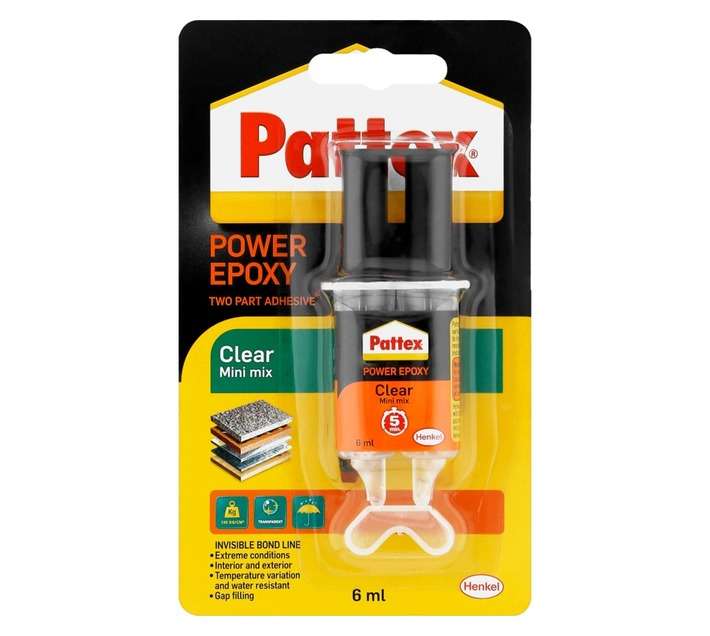 Pattex Epoxy Mini Syringe - Clear (6ml)