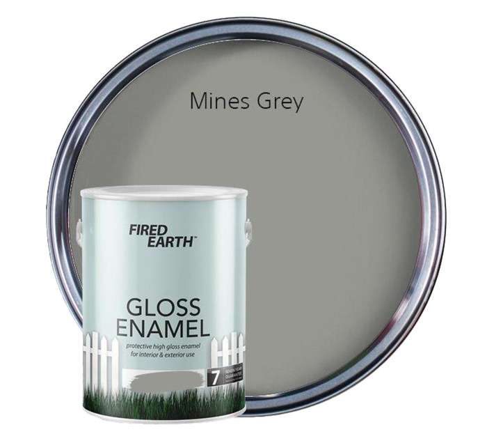 Fired Earth Gloss Enamel - Mines Grey (5L)