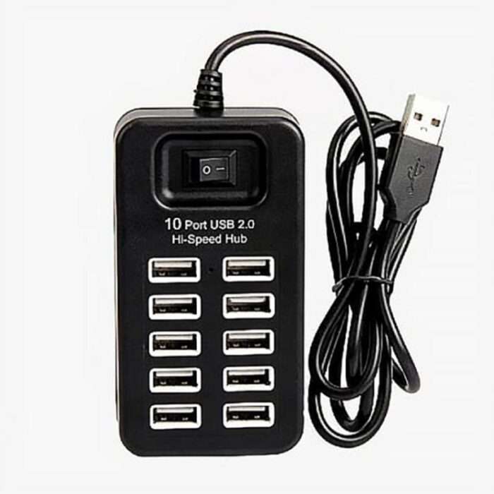 USB 2.0 Compact Hub 10Port With LED Indicator