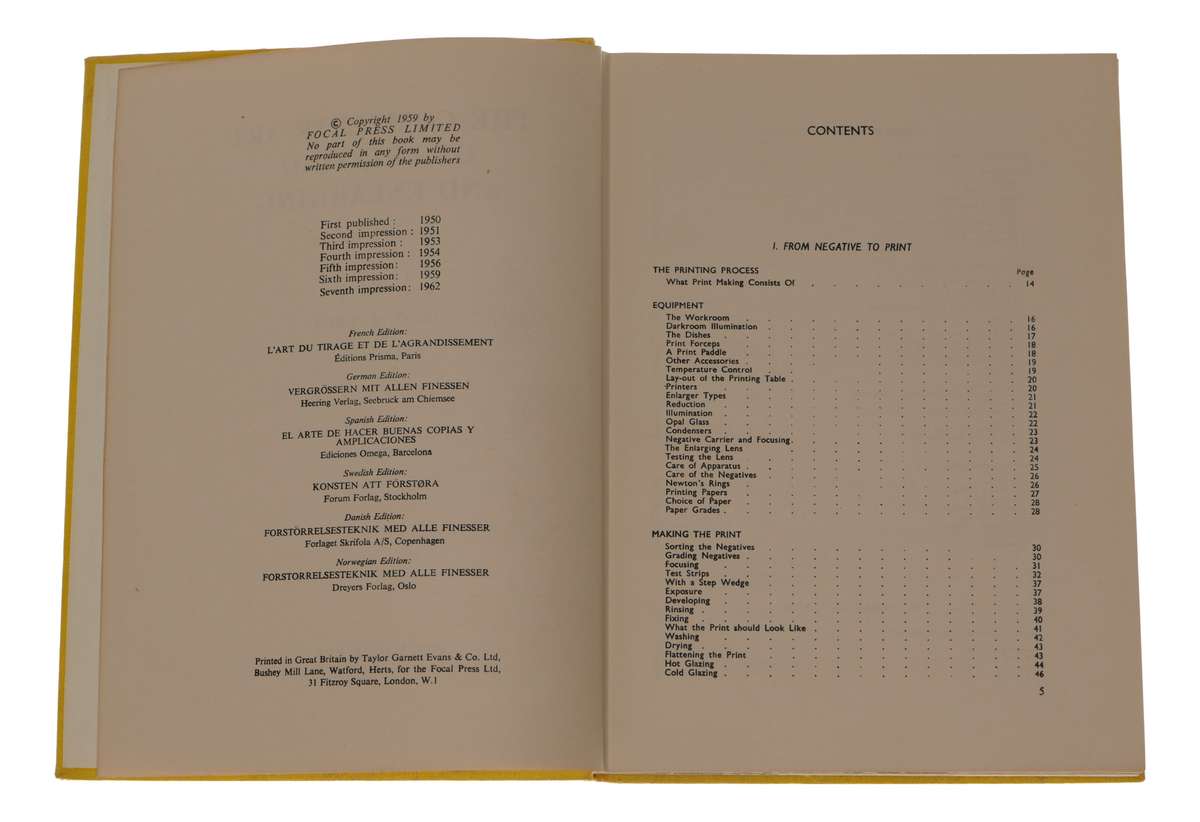 O.R. Croy Complete Art of Printing and Enlarging Book