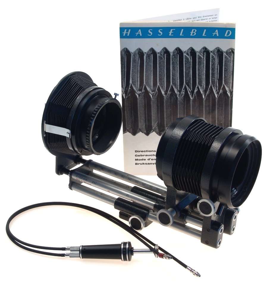 HASSELBLAD 500 CM CAMERA MACRO CLOSE UP MINT BELLOWS SET CABLE BOX MANUAL KIT NR