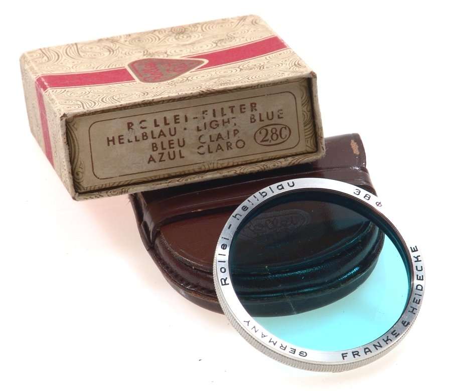 ROLLEI-FILTER 2.8C HELLBLAU BLUE ROLLEIFLEX 38 BOXED NR