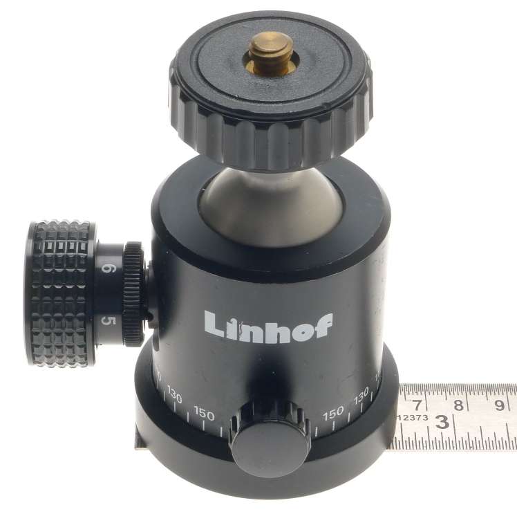 LINHOF UNIVERSAL PROFI BIG CAMERA BLACK ORIGINAL SWIVEL BALL JOINT HEAD LOCKABLE