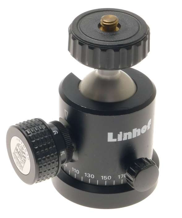LINHOF UNIVERSAL PROFI BIG CAMERA BLACK ORIGINAL SWIVEL BALL JOINT HEAD LOCKABLE