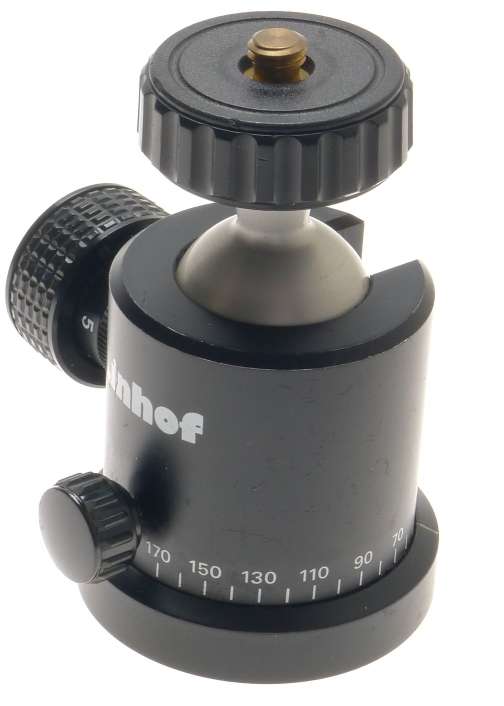 LINHOF UNIVERSAL PROFI BIG CAMERA BLACK ORIGINAL SWIVEL BALL JOINT HEAD LOCKABLE