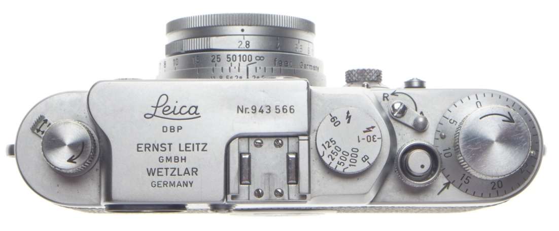 LEICA IIIg chrome 35mm rangefinder camera with 2.8/5cm Elmar 2.8 f=50mm lens kit