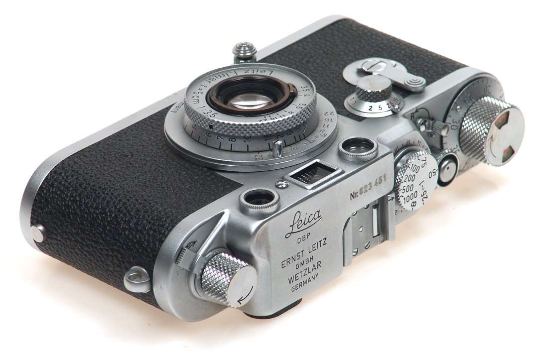 LEICA IIIf RED DIAL SELF TIMER CAMERA ELMAR 3.5/5cm 3F