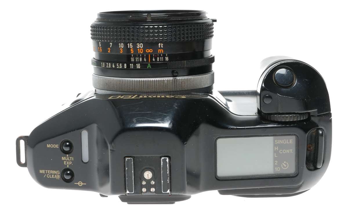 Canon T90 Black SLR camera Retro FD 50mm 1.8 S.S.C lens strap clean