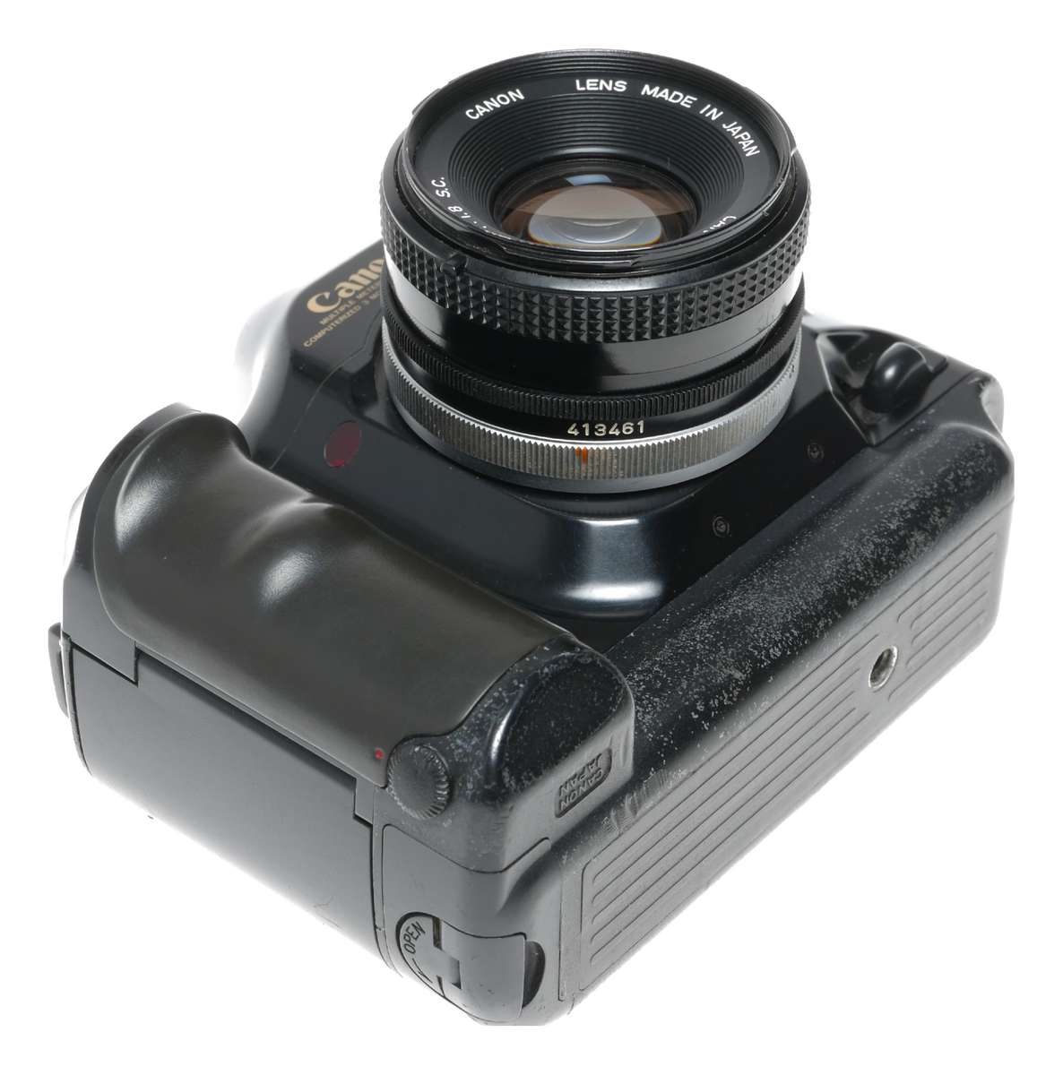 Canon T90 Black SLR camera Retro FD 50mm 1.8 S.S.C lens strap clean