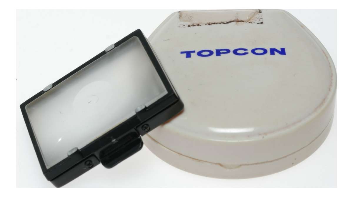 Focussing screen Topcon No.1 split screen SLR camera ground glass cased