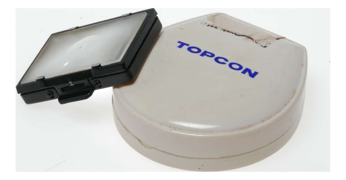 Focussing screen Topcon No.1 split screen SLR camera ground glass cased