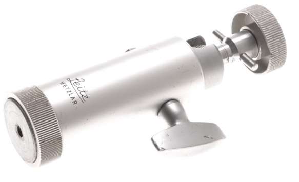 LEITZ SILVER CHROME TRIPOD BALL HEAD TILTING JOINT LEVELING CAMERA ADAPTER USED