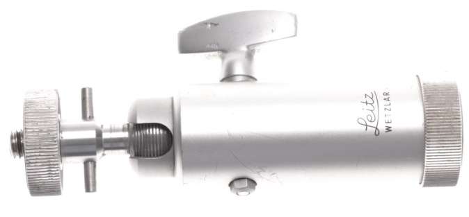 LEITZ SILVER CHROME TRIPOD BALL HEAD TILTING JOINT LEVELING CAMERA ADAPTER USED
