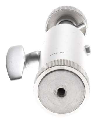 LEITZ SILVER CHROME TRIPOD BALL HEAD TILTING JOINT LEVELING CAMERA ADAPTER USED