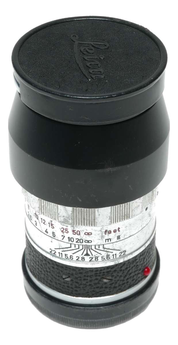 Leica Elmarit 90mm f/2.8 LTM LTM/M39 Silver camera lens
