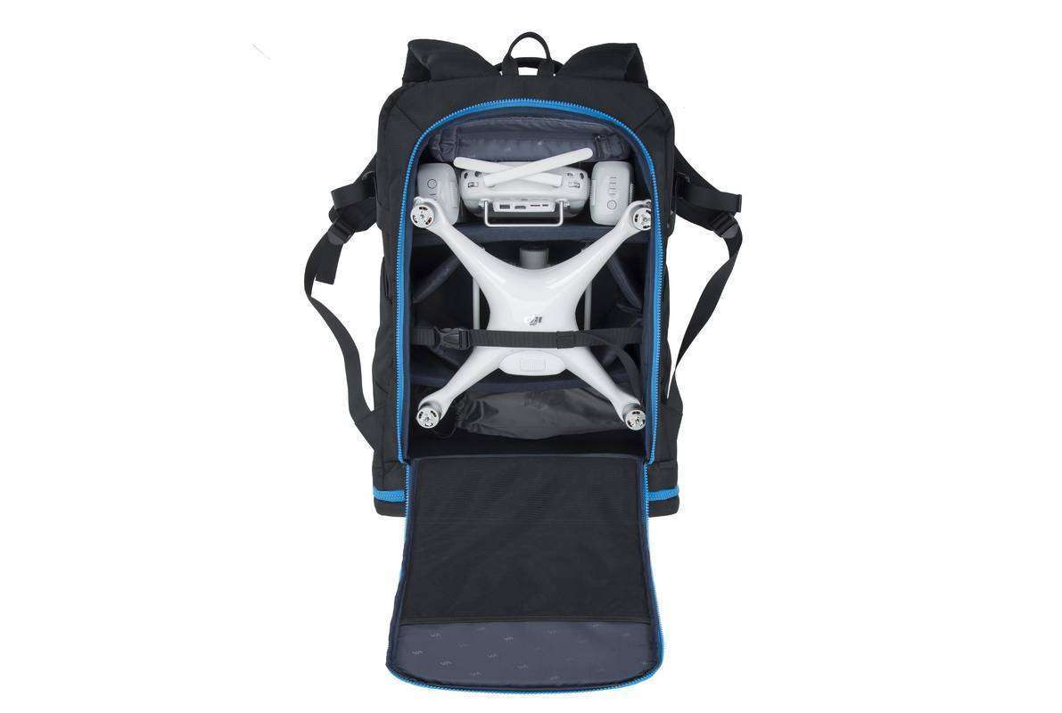 RivaCase 7890 Green Mantis Series Drone Backpack large and 16" laptop Black