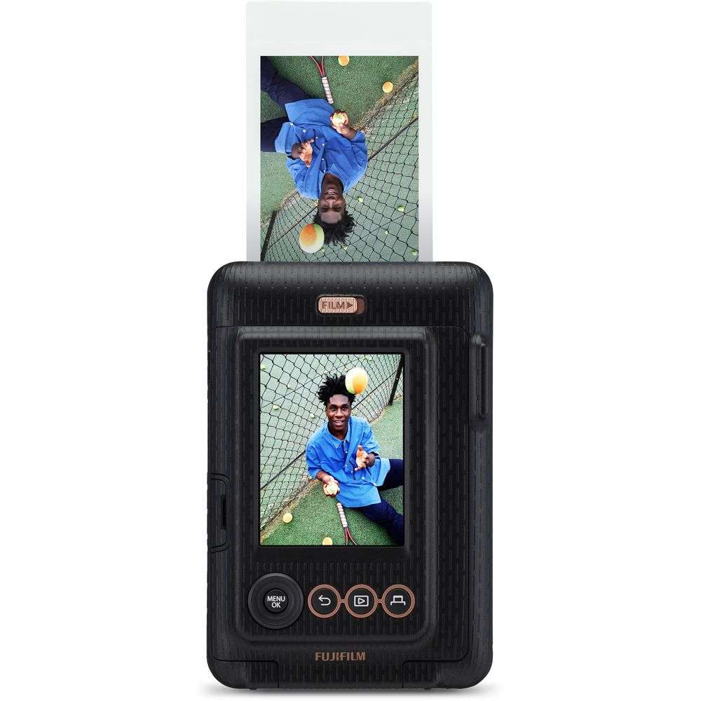 Fujifilm Instax Mini LiPlay Hybrid Instant Camera - Elegant Black / Camera + Case