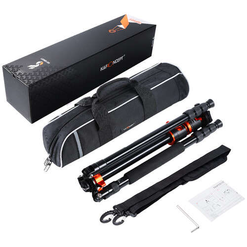 K&F Concept SA254T2 Lightweight Aluminum Compact Tripod-KF09-090