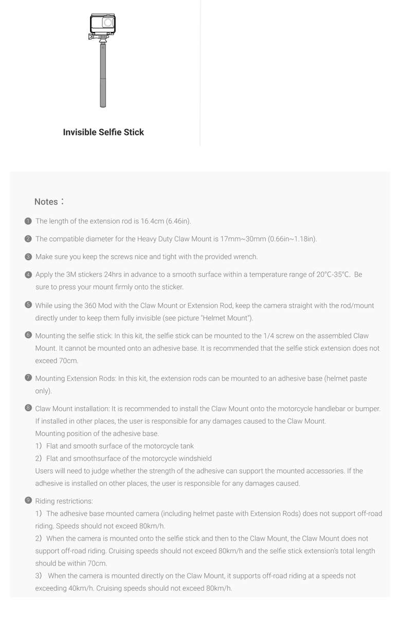 Insta360 Motorcycle Mount Bundle