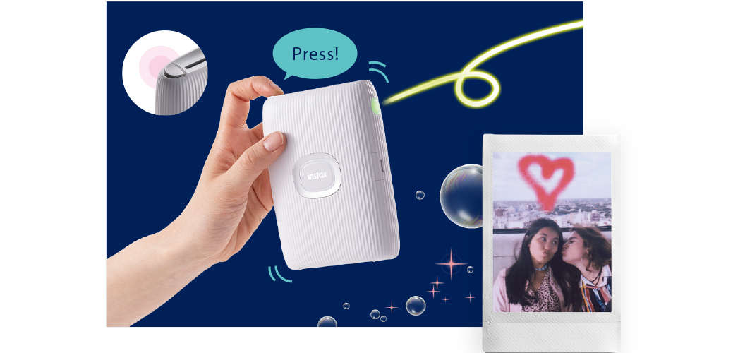 Fujifilm INSTAX MINI LINK 2 Smartphone Printer Kit Dusky Pink