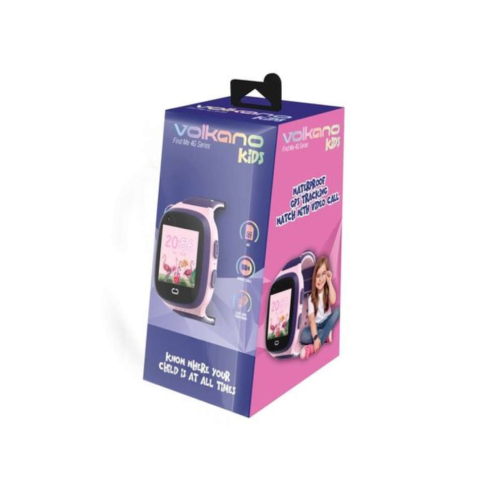 Volkano Find Me 4g Gps Tracking Watch Pink