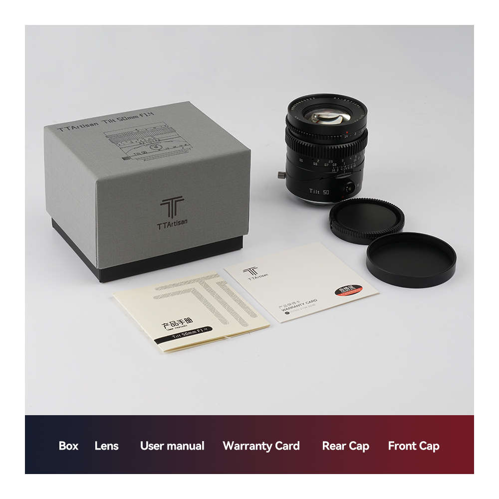 TTArtisan Tilt 50mm F1.4 Manual Focus Lens for Sony E Mount