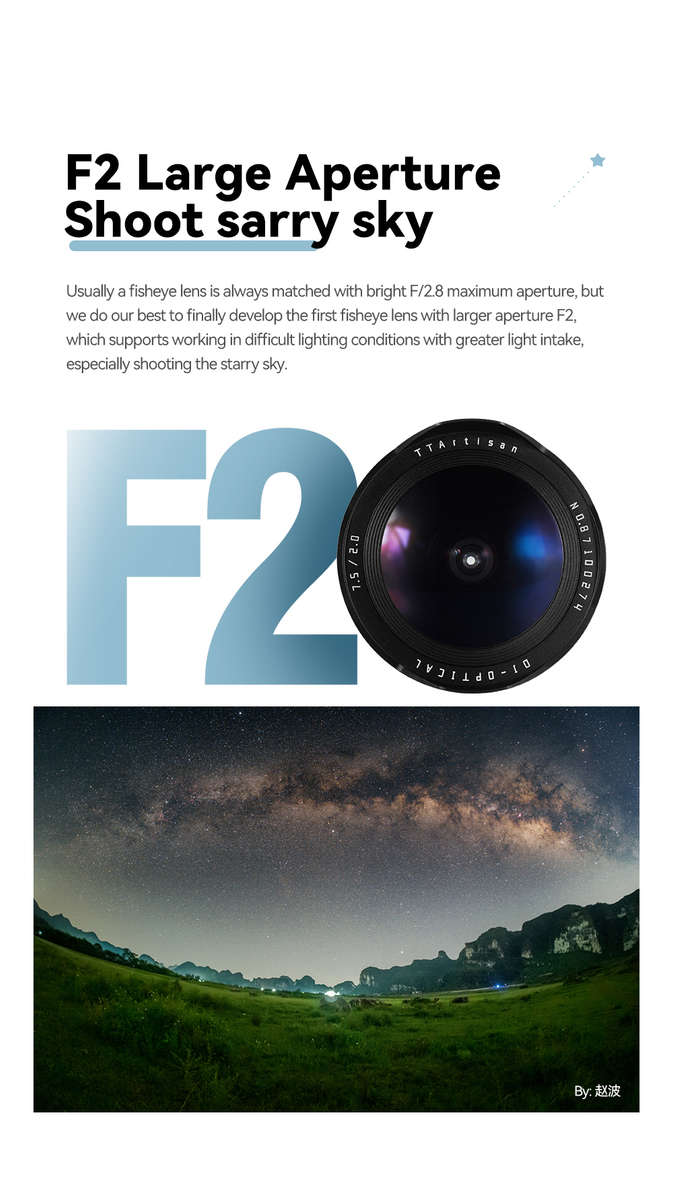 TTArtisan 7.5mm F2 Fisheye Manual Focus Lens for Sony E Mount