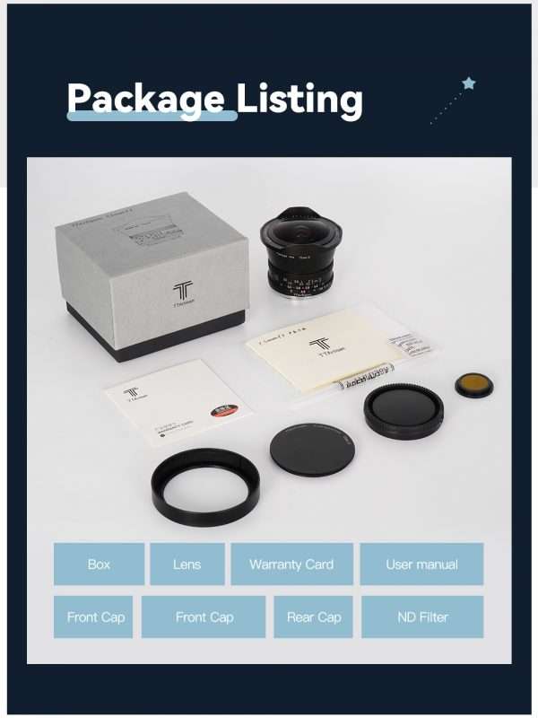TTArtisan 7.5mm F2 Fisheye Manual Focus Lens for Sony E Mount