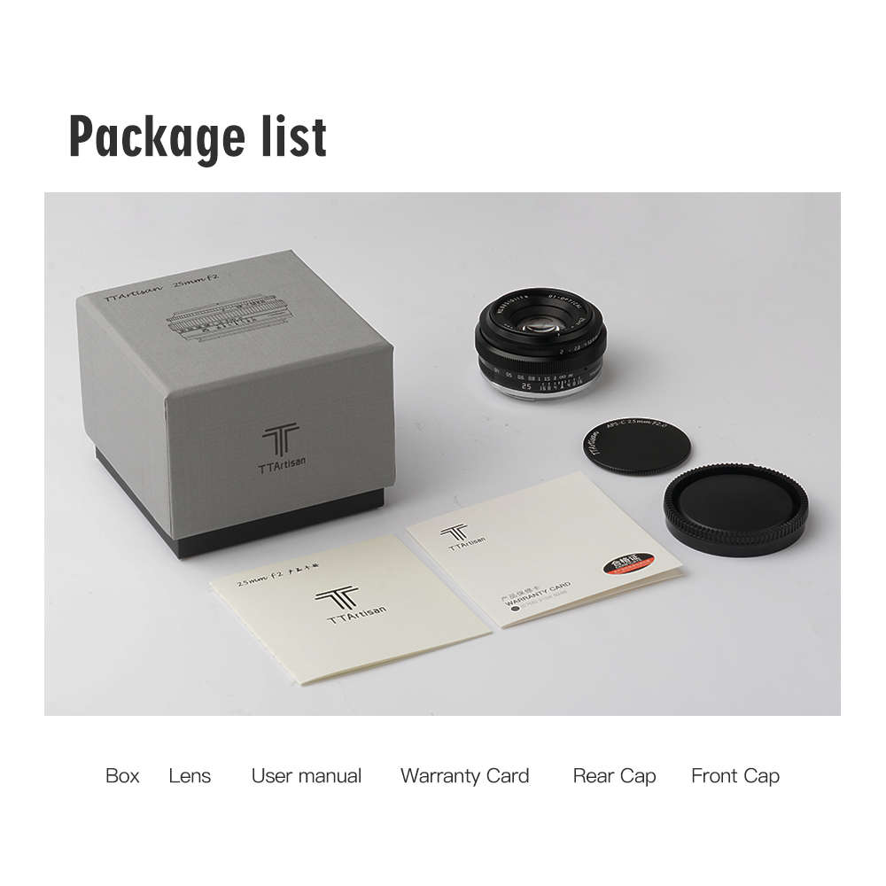 TTArtisan 25mm F2 Manual Focus Lens for Fujifilm X Mount