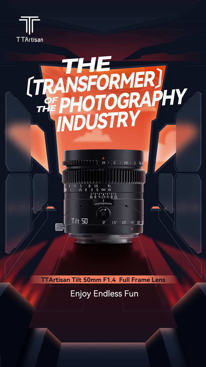TTArtisan Tilt 50mm F1.4 Manual Focus Lens for Sony E Mount