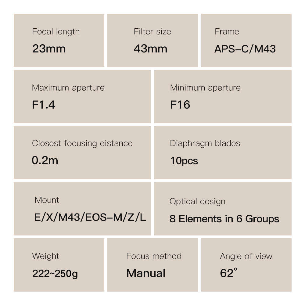 TTArtisan 23mm F1.4 Manual Focus Lens for Nikon Z Mount
