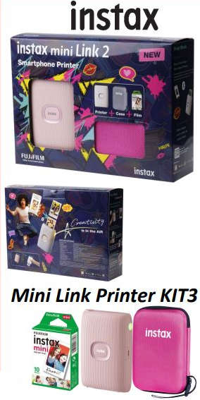 Fujifilm INSTAX MINI LINK 2 Smartphone Printer Kit Dusky Pink