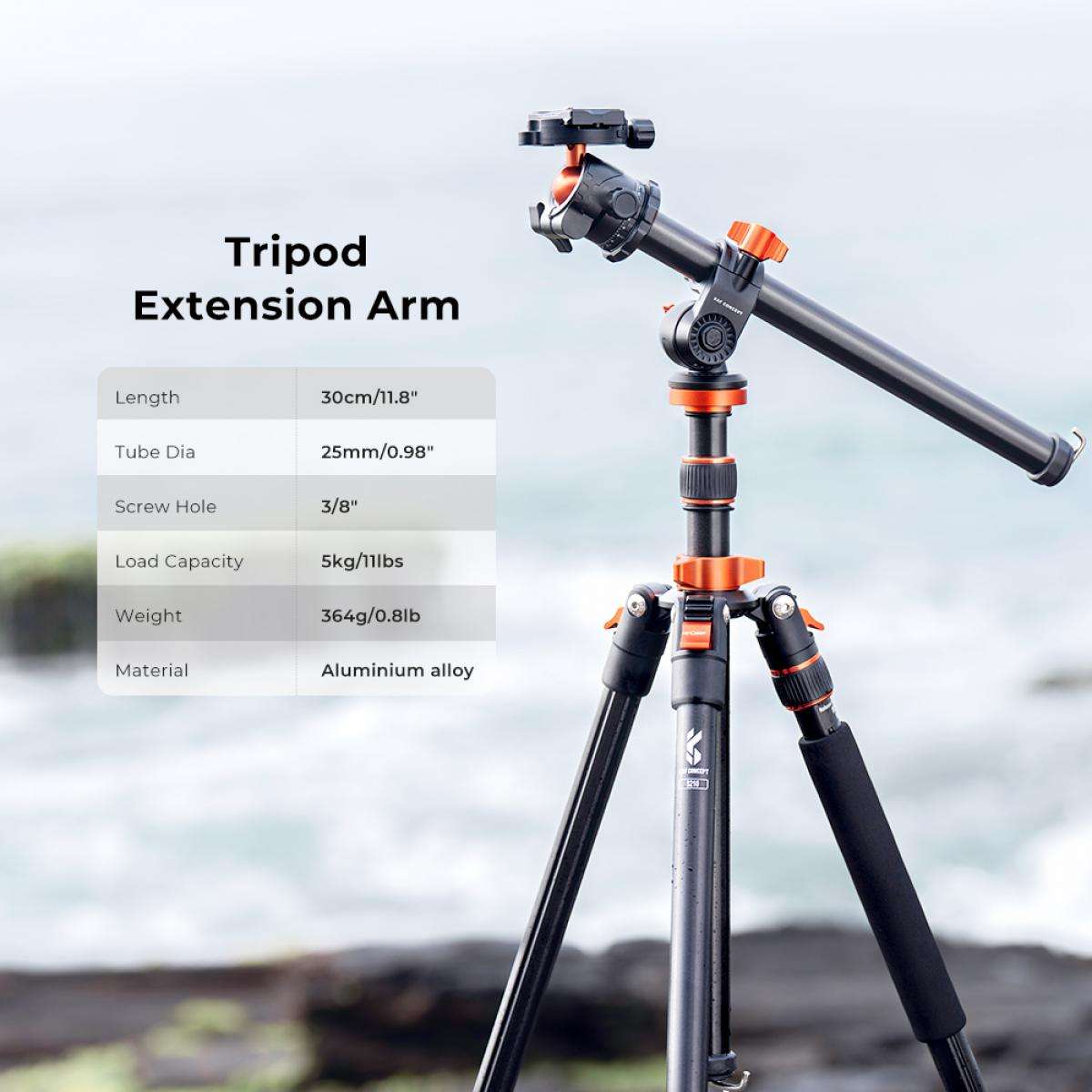 K&F Rotatable Multi-Angle Magnesium Alloy Tripod Column with Locking System